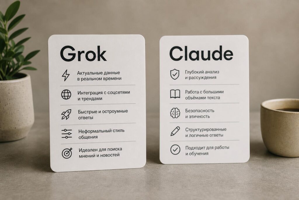 Сравнение Grok и Claude: что выбрать