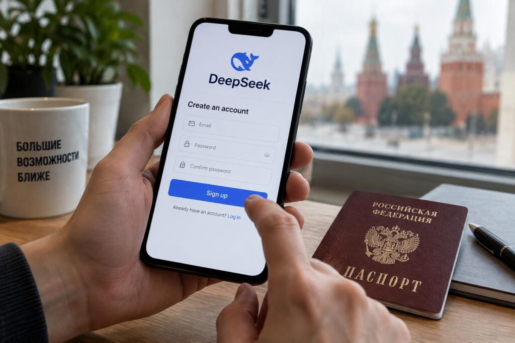 Регистрация в DeepSeek из России