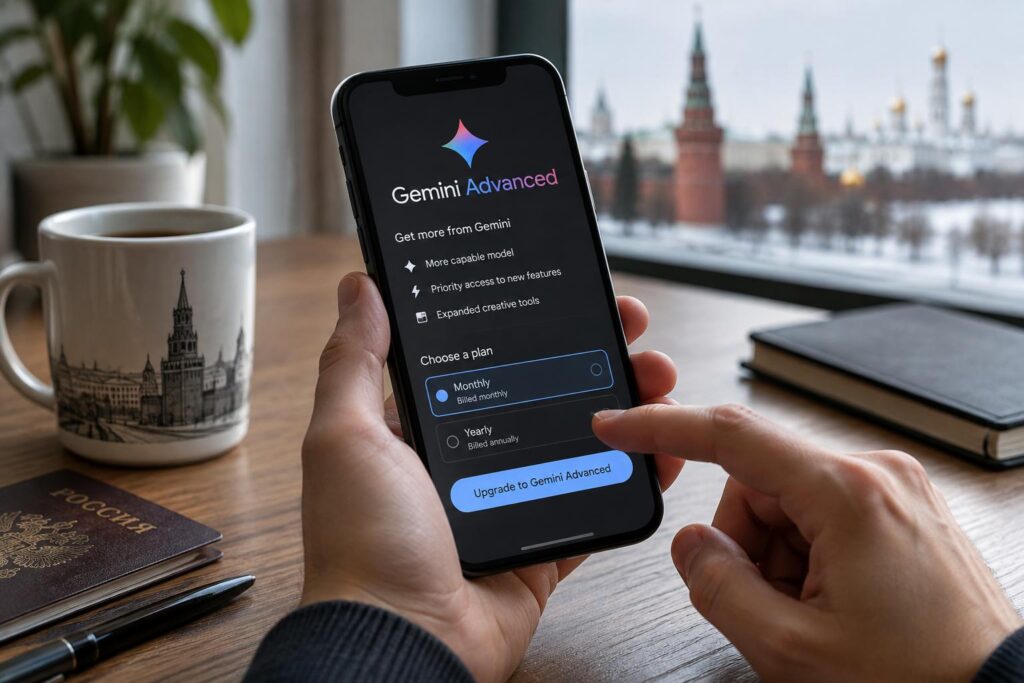 Оплата Gemini Advanced из России